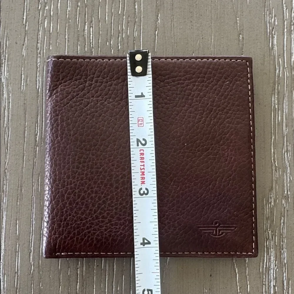 Dockers Men’s Brown Full Grain Leather Wallet Credit Cards Holder NWOT
